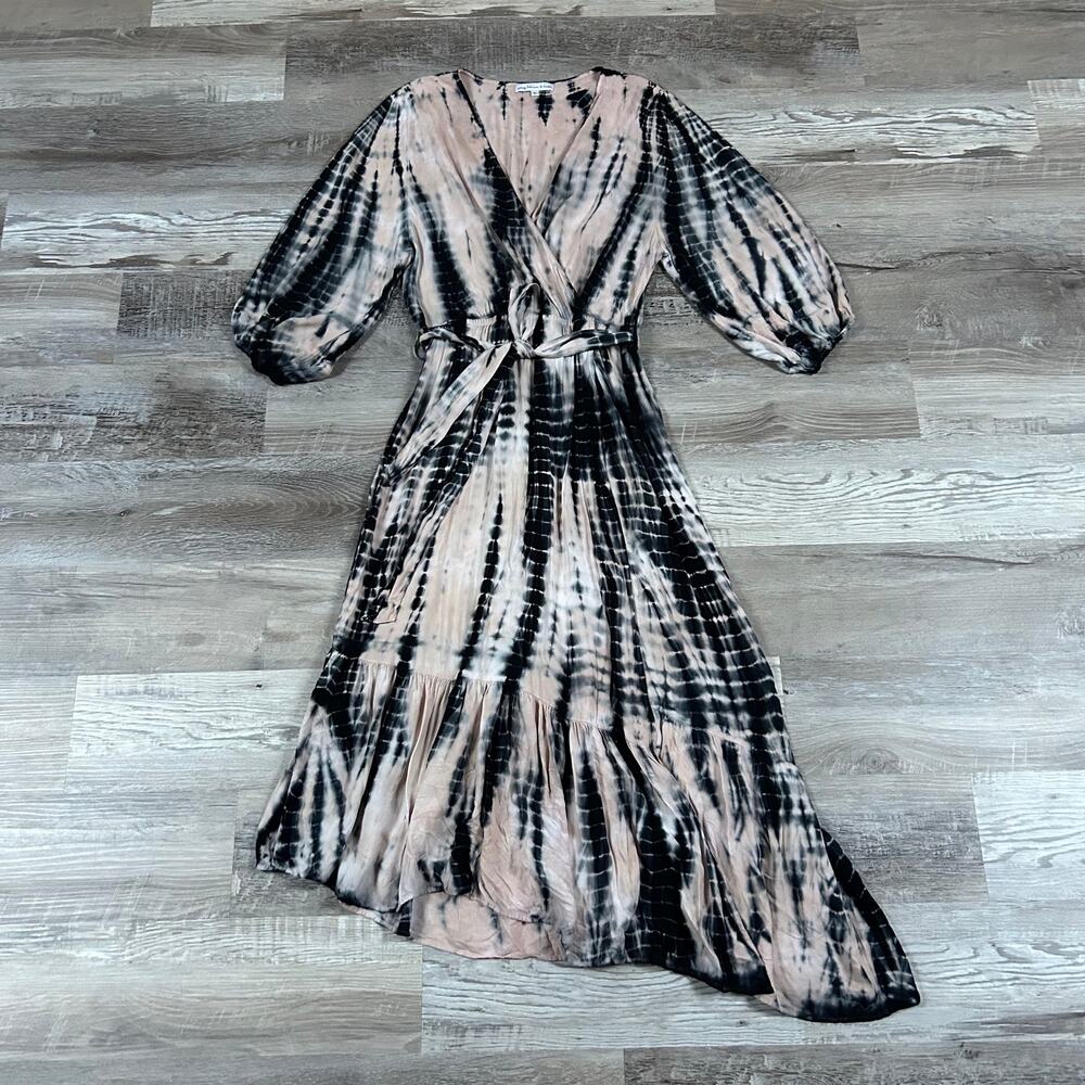 Young Fabulous & Broke Black and Blush Tie-Dye Maxi Dress